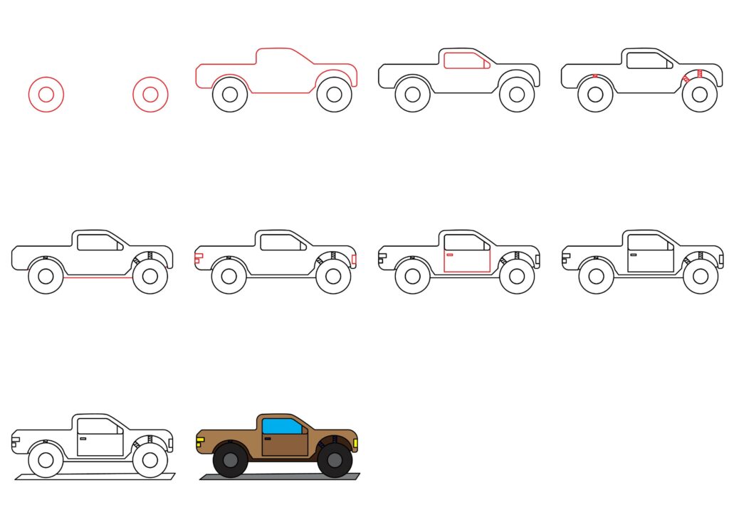 How to draw a trophy truck